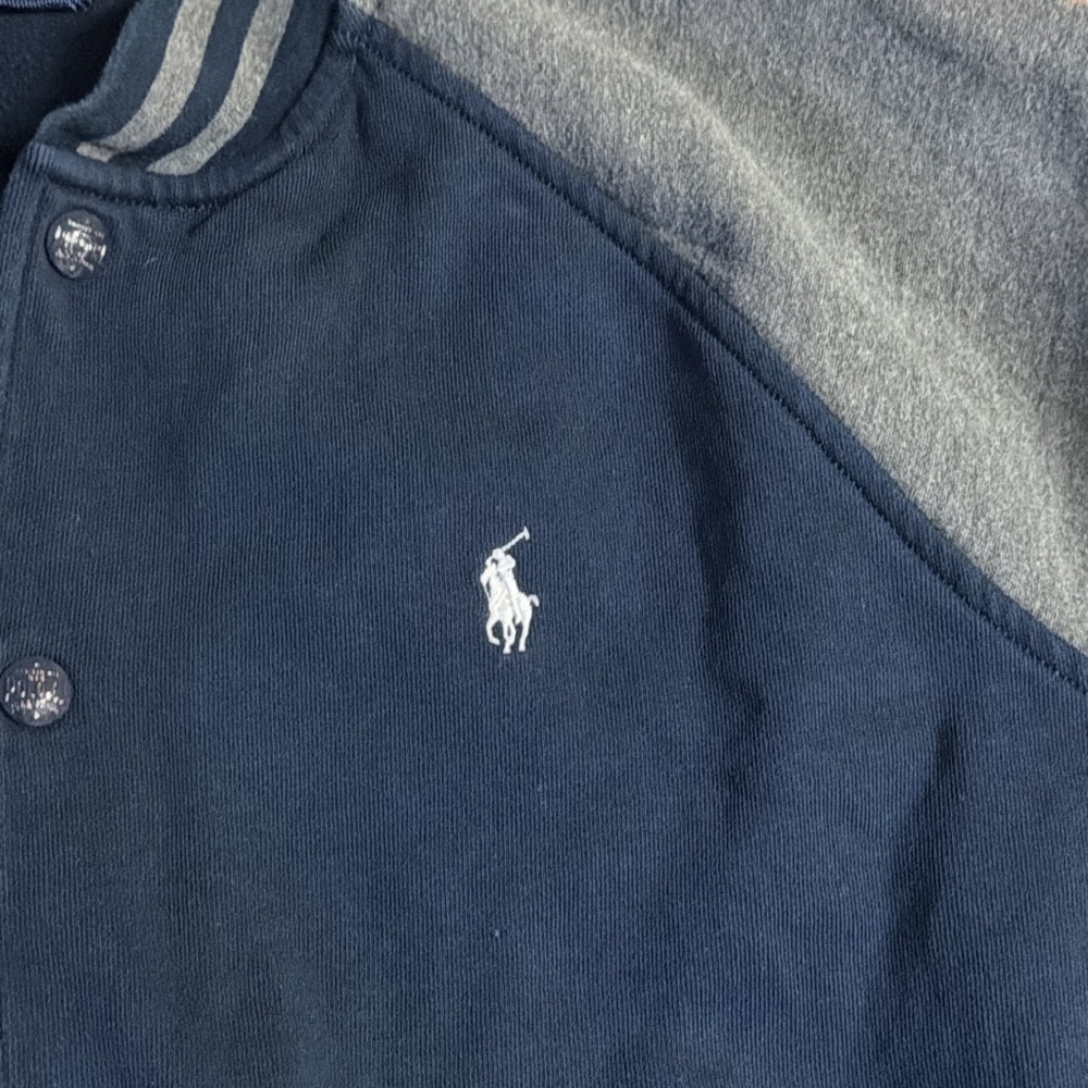 Polo Ralph Lauren Snap Button Up Varsity Track Blue Jacket Size M Men’s - Picture 2 of 8